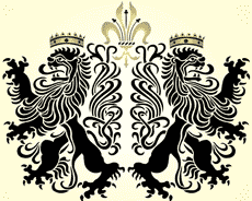 Lwy heraldyczne - szablon do dekoracji