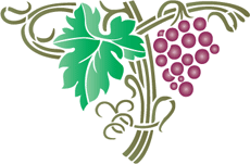 Pęczek i winorośl - szablon do dekoracji