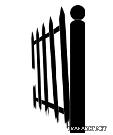 Wyszczerbiony płot 1 - szablon do dekoracji