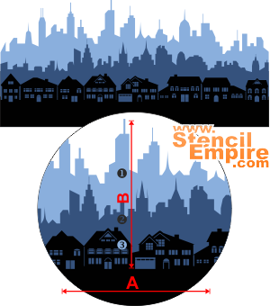 Miejskie panoramy (Szablony z punktami orientacyjnymi i budynkami)