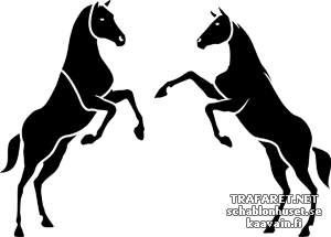 Dwa konie 1b - szablon do dekoracji