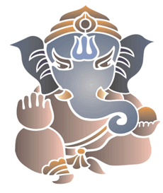 Słoń indyjski - szablon do dekoracji