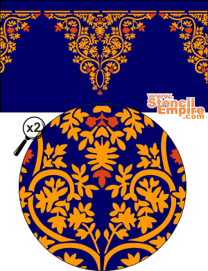 Filigranowy bordiur - szablon do dekoracji