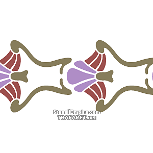Bordiur w stylu secesyjnym 110 - szablon do dekoracji