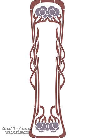 Pionowy wzór w stylu Art Nouveau 206 - szablon do dekoracji