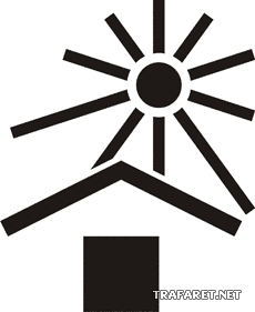 Chronić przed słońcem - szablon do dekoracji