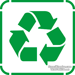 Recykling - szablon do dekoracji