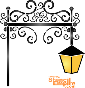 Koronkowy lampion - szablon do dekoracji