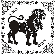 Leo w ramce - szablon do dekoracji