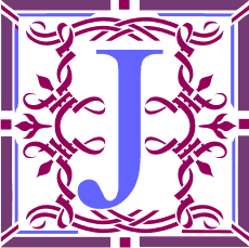 Pierwsza litera J - szablon do dekoracji