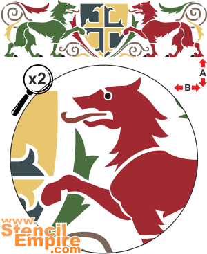 Wzór heraldyczny 1 - szablon do dekoracji