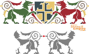 Heraldyka bordiur 1 - szablon do dekoracji