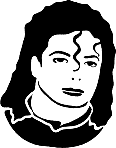 Michael Jackson 2 - szablon do dekoracji