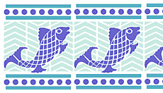Mozaika rybna - szablon do dekoracji