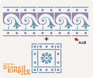 Bordiur Adelphi - szablon do dekoracji