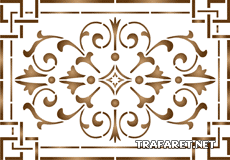 Monogram klasyczny 58 - szablon do dekoracji