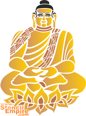 Budda - szablon do dekoracji