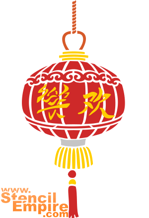 Chiński lampion - szablon do dekoracji