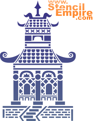 Pagoda - szablon do dekoracji