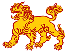 Wschodni lew - szablon do dekoracji