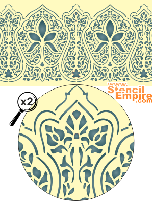 Orientalne wzory - szablon do dekoracji