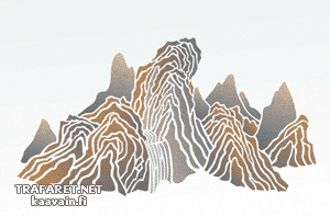 Chińskie góry - szablon do dekoracji