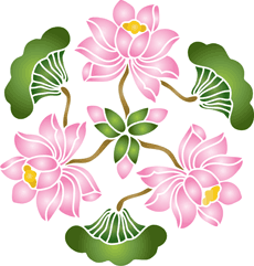 Medalion Lily - szablon do dekoracji