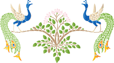 Dwa pawie - szablon do dekoracji