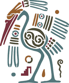 Inków żuraw - szablon do dekoracji