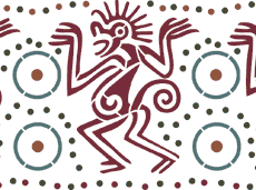 Inków bordiur - szablon do dekoracji