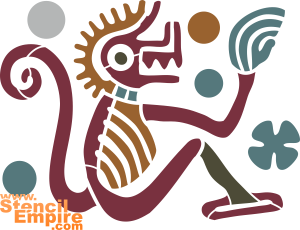 Małpa Inka - szablon do dekoracji