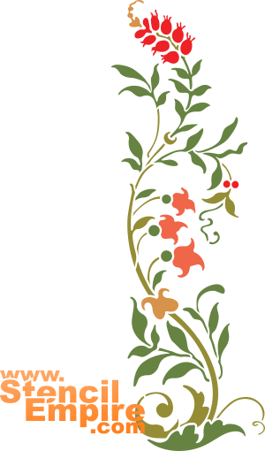 Motyw kwiatowy 29 - szablon do dekoracji