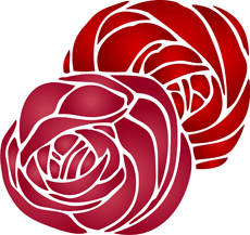 Dwie róże - szablon do dekoracji