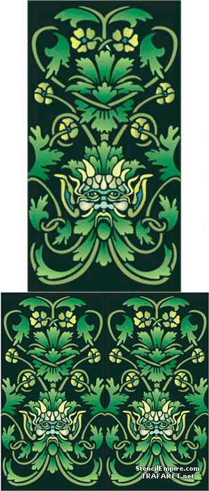 Zielony duch - szablon do dekoracji
