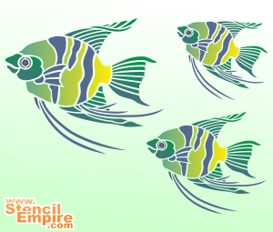 Anielska ryba 1 - szablon do dekoracji
