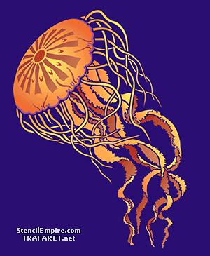 Duża meduza 2 - szablon do dekoracji