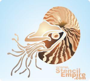 Nautilus - szablon do dekoracji