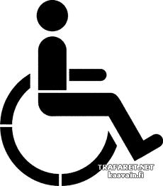 Osoba niepełnosprawna - szablon do dekoracji