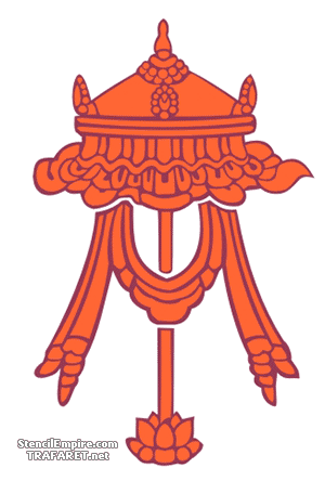 Parasolka tybetańska - szablon do dekoracji