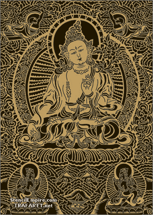 Wielki Budda na lotosie (Szablony z motywami indiańskimi)