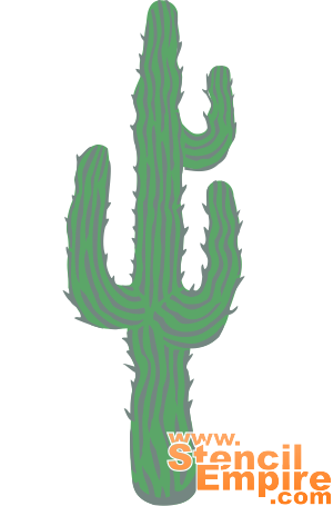 Kaktus - szablon do dekoracji
