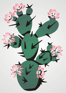Kwitnący kaktus (Szablony latynoamerykańskie)