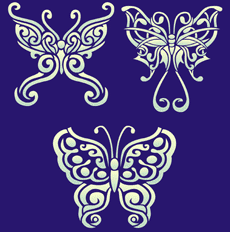 Tatuaż z motylem 01 - szablon do dekoracji