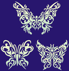 Tatuaż z motylem 02 - szablon do dekoracji
