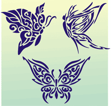 Tatuaż z motylem 03 - szablon do dekoracji