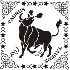 Taurus w ramce - szablon do dekoracji