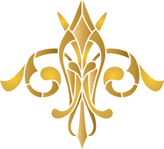 Witrażowy monogram - szablon do dekoracji