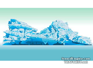 Góra lodowa - szablon do dekoracji