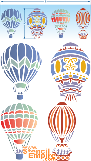 Balony - szablon do dekoracji