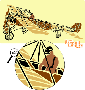 Bleriot XI - szablon do dekoracji